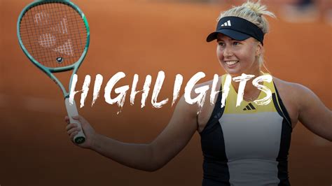 French Open Jelena Ostapenko Vs Clara Tauson Highlights Tennis