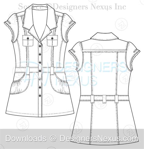 Free Fashion Downloads Illustrator Dress Flat Sketches