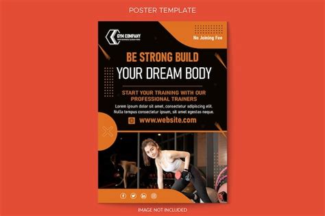 Plantilla De Vector De Cartel De Publicidad De Gimnasio Y Fitness