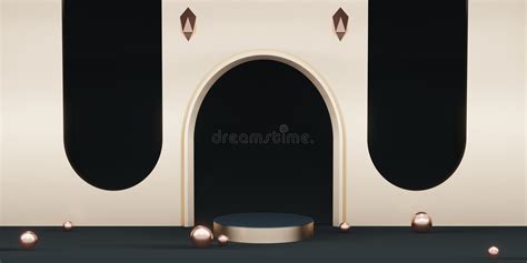 Product Display Stand Simple and Elegant Style 3D Illustration Stock Illustration - Illustration ...