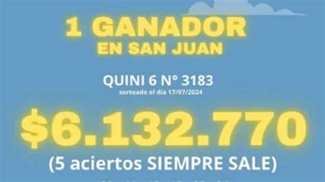 Sigue la buena suerte un sanjuanino ganó más de 6 millones en el