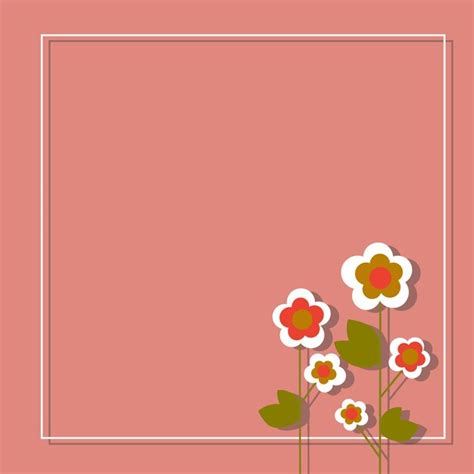 Quadro Flores Rosas Em Um Fundo Rosa Vetor Premium