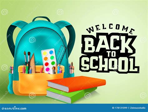 Welcome Back To School Vector Banner Design. Welcome Back To School Typography in Blank Space ...