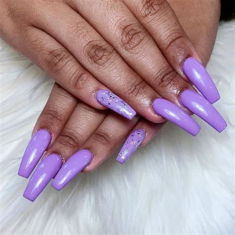 8 Prettiest Purple Coffin Nail Designs To Try In 2025 Naildesigncode