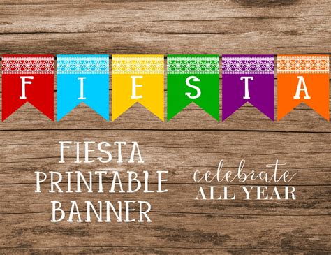 Fiesta Printable Banner Celebrate All Year