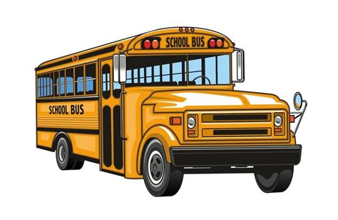 School Bus Yellow Cartoon Vehicle Bus Cartoon School Bus Bus Art