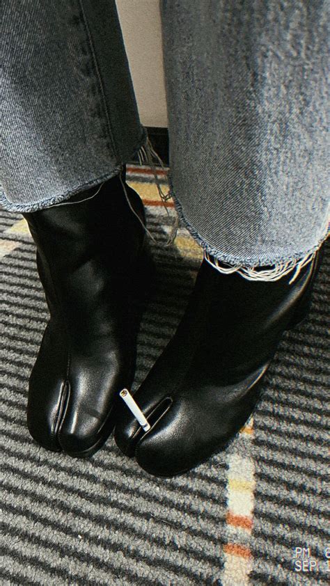 Tabi boots, women shoes in 2024 | Black boots, Fashion shoes, Mary ...