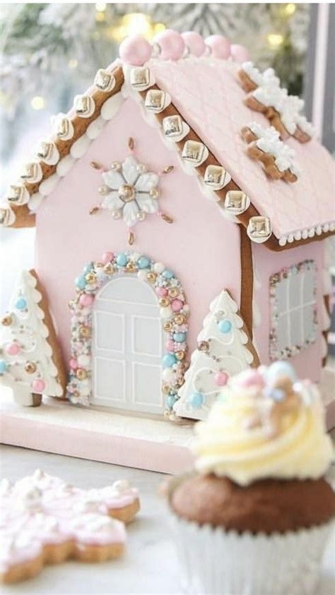 Pink Color🌸💟 Gingerbread Christmas Decor Christmas Gingerbread House