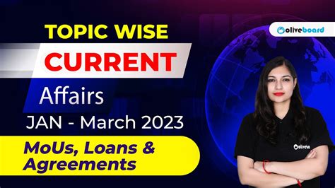 Last 3 Months Current Affairs 2023 Jan March 2023 MoUs Loans