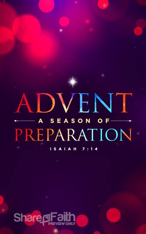 Advent A Season of Preparation Church Bulletin | Christmas Bulletins