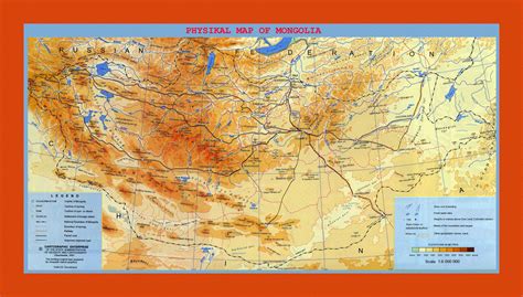 Physical map of Mongolia | Maps of Mongolia | Maps of Asia | GIF map ...