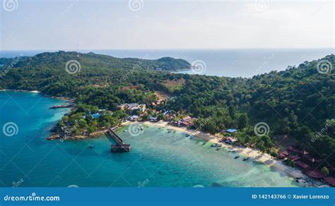 Beautiful Aerial View Of Coral Bay In Pulau Perhentian Kecil Holiday