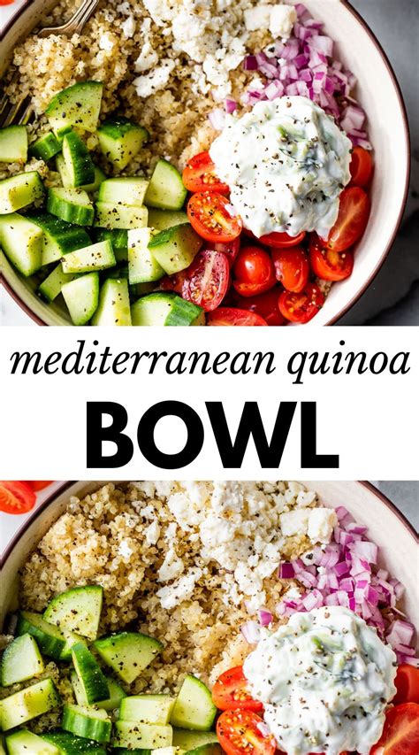 Mediterranean Quinoa Bowl The Almond Eater Healthy Bowls Recipes