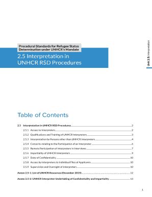 Fillable Online Procedural Standards For Refugee Status Determination