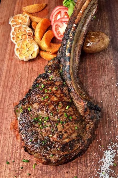 Garlic Butter Tomahawk Steaks Recipe Derrick Riches Grilled Steak