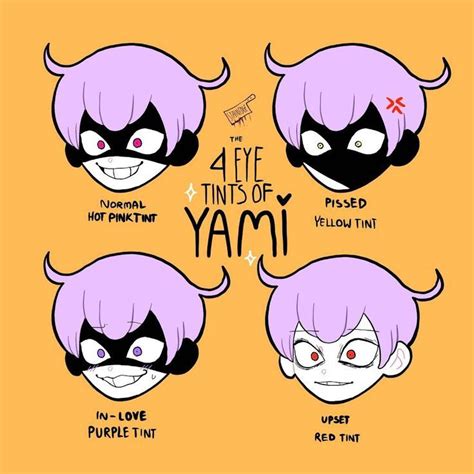 Four Types Of Yami With Different Expressions On Their Faces And The