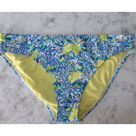 Lilly Pulitzer Swim Lilly Pulitzer Swimsuit Bikini Bottom Lemon Print Zest For Life Swim