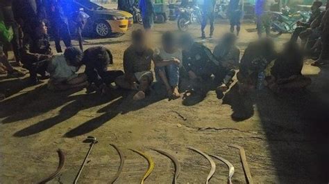 Tenteng Celurit Di Jalanan 8 Remaja Diamankan Polisi Di Cengkareng Dan