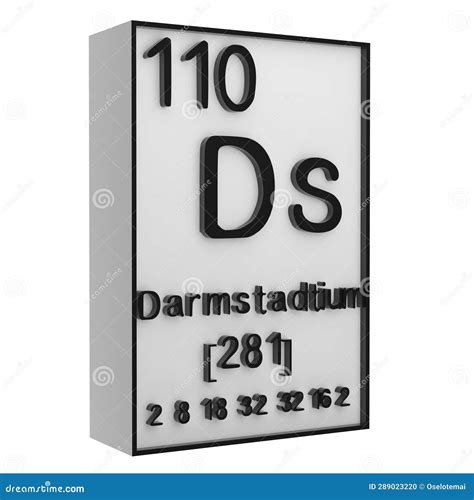 Darmstadtium Phosphorus On The Periodic Table Of The Elements On White