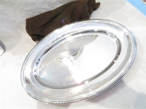 Reserved Beautiful Oval Silver Metal Platter Goldsmith Christofle Model