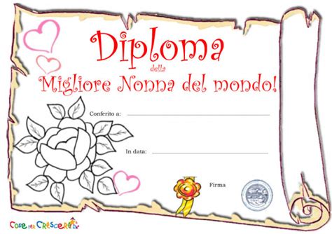 Diploma Di Migliore Nonna Cose Per Crescere