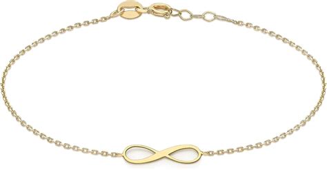 Carissima Gold Women S 9 Ct Yellow Gold 15 5 X 4 8 Mm Infinity