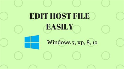 How To Edit Host File In Windows Youtube