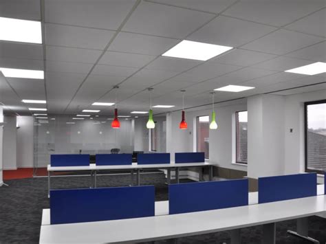 suspended grid ceiling office space plan  london gxi group