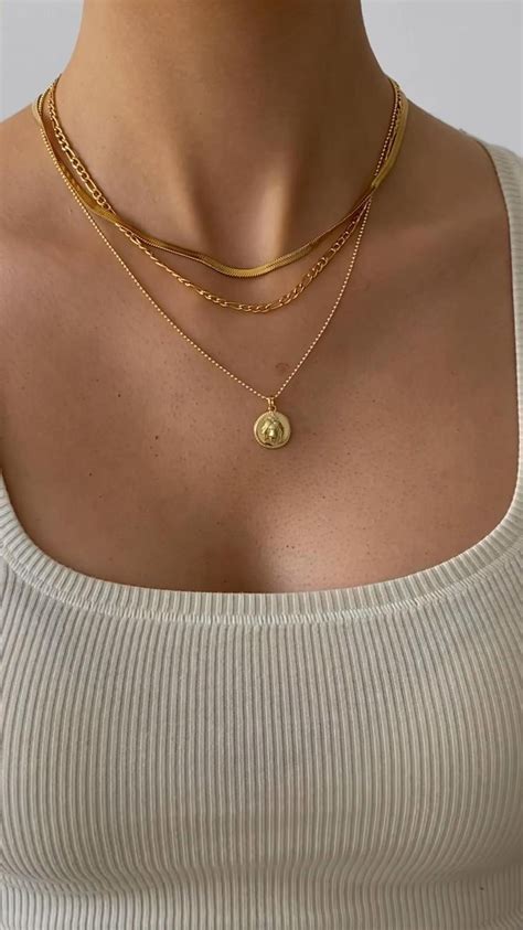 Layer Gold Necklaces Video Necklace Vintage Jewelry Minimalist