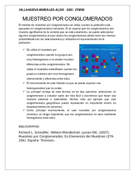 Doc Muestreo Por Conglomerados