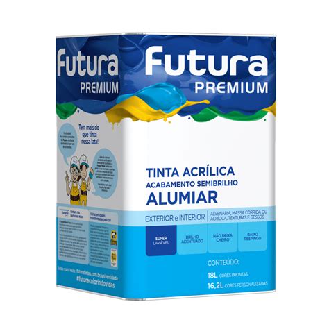 Tinta Acrílica SemiBrilho Premium Cor Gelo 18L Futura Tintas