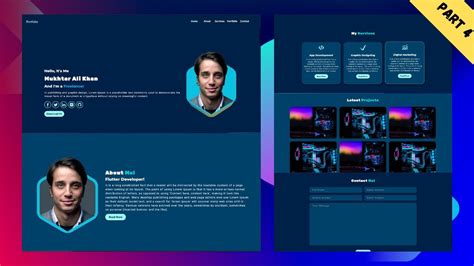 Personal Portfolio Website Design In Flutter Rsponsive Website In