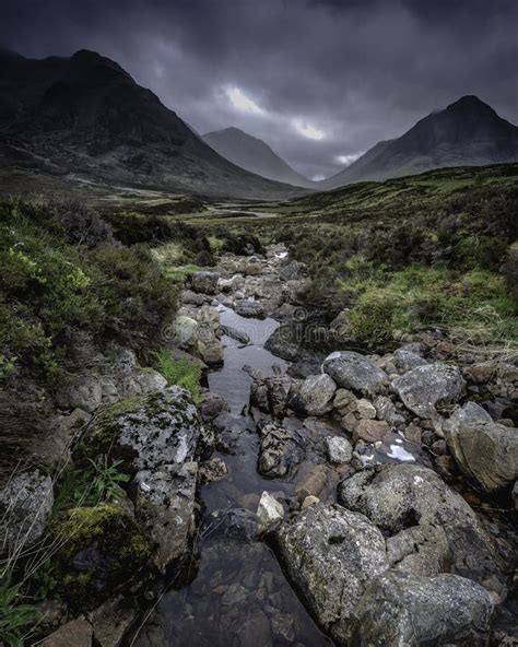 Majestic Landscape Of Scottish Highlands Near Glencoe Uk Stock Image