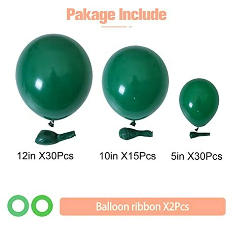 Globos Verdes 77pcs Globos Verde Oscuro 12 Pulgadas 10 Pulgadas 5 Pulgadas Diferentes Tama