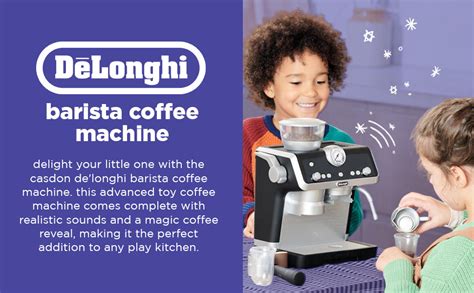 Casdon De Longhi Toys Barista Coffee Machine Toy Kitchen Playset