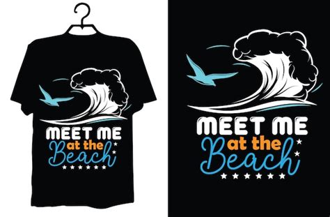 Una Camiseta Que Dice Nos Vemos En La Playa Vector Premium