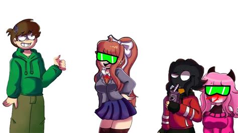 Fnf Green Glasses Meme Monika X Eddswolrd Meme Friday Night Funkin Fnf Animation Youtube