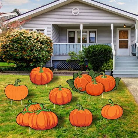 Thanksgiving Yard Sign Decorations Cutouts, Pumpkin Fall Harvest Autumn Thanksgiving Yard Lawn ...