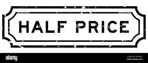 Grunge Black Half Price Word Rubber Seal Stamp On White Background