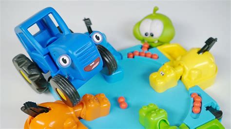 Поиграем в Синий трактор - Игра про зверей Голодные бегемоты - Учим ...