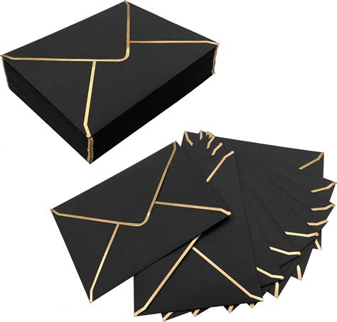 Pcs Invitation Envelopes X Envelopes For Invitations Black