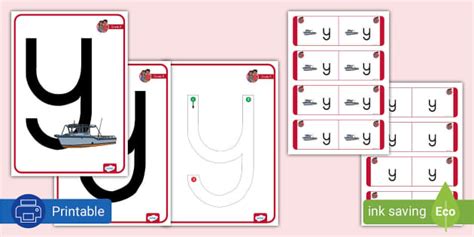 Gr R Phonics Y Poster Flashcards And Robot Letter