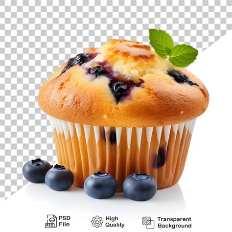 Premium PSD Delicious Tasty Blueberry Muffin On Transparent