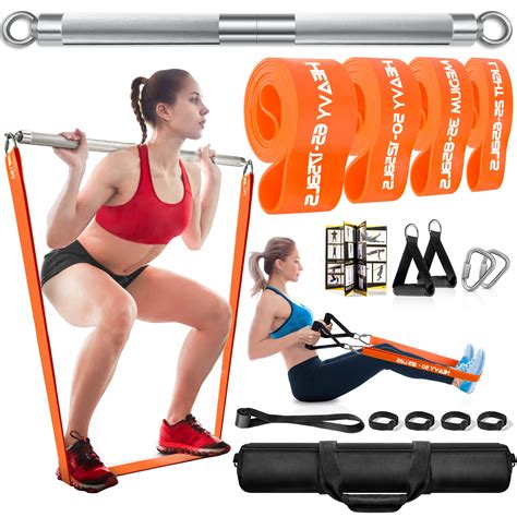 Dasking Pilates Bar Kit Portable Pilates Exercise Stick Muscle With