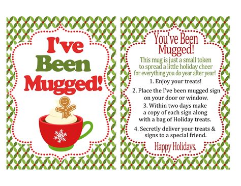 You've Been Mugged Printable Free
