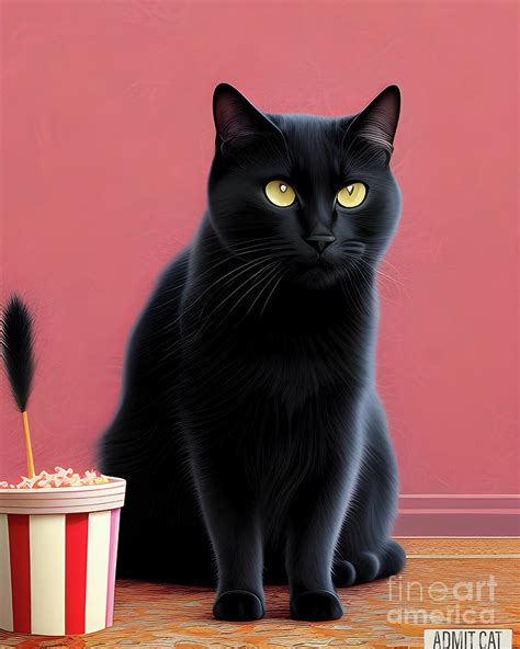 Lucci Has Popcorn At The Movies Digital Art By Mary Machare Fine Art