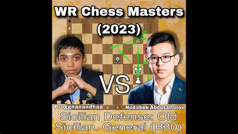 Praggnanandhaa Vs Nodirbek Abdusattorov WR Chess Masters 2023 Chess