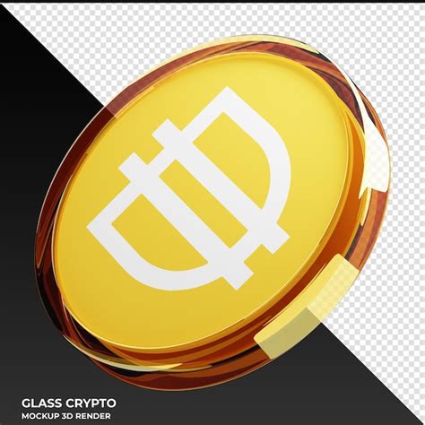 Premium Psd Dai Glass Crypto Coin D Illustration