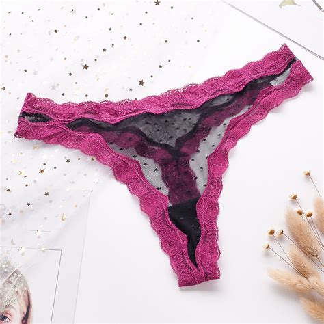 Gugubb Cute Panties For Women Bikini Women Sexy Lace Thong Sheer Mesh
