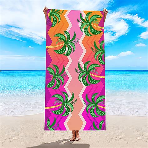 Inscrazy Beach Towel Double Sided Printed Beach Towel Superfine Fiber